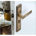 European ivory white bedroom door lock modern simple wooden door lock quiet indoor lock